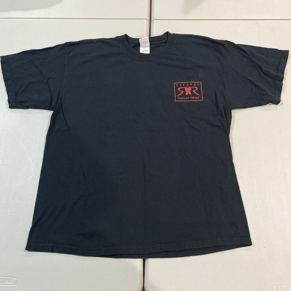 Vintage Black Red Room Night Club T Shirt XL